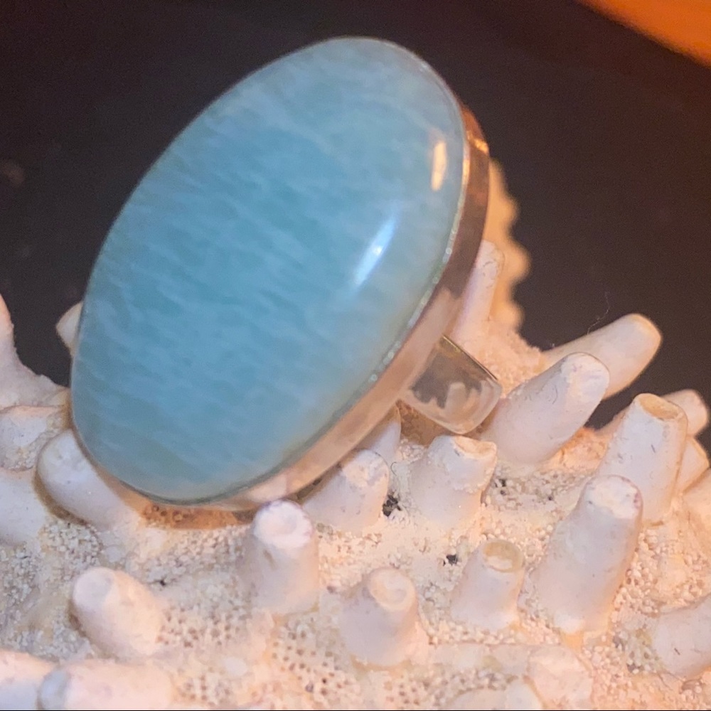 Amazonite Handcrafted Natural Gemstone ring